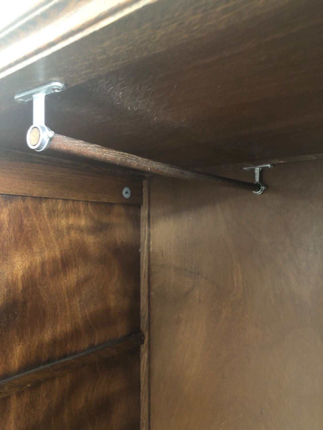 Wardrobe half wardrobe and old oak shelves