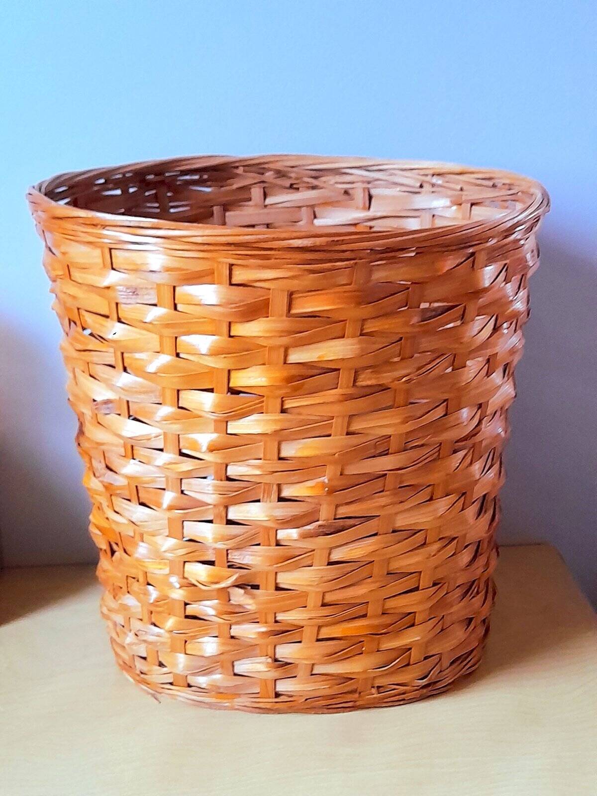 Waste paper basket or wicker plant pot