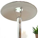 Lampe chromée avec détails en verre, lampe tafel