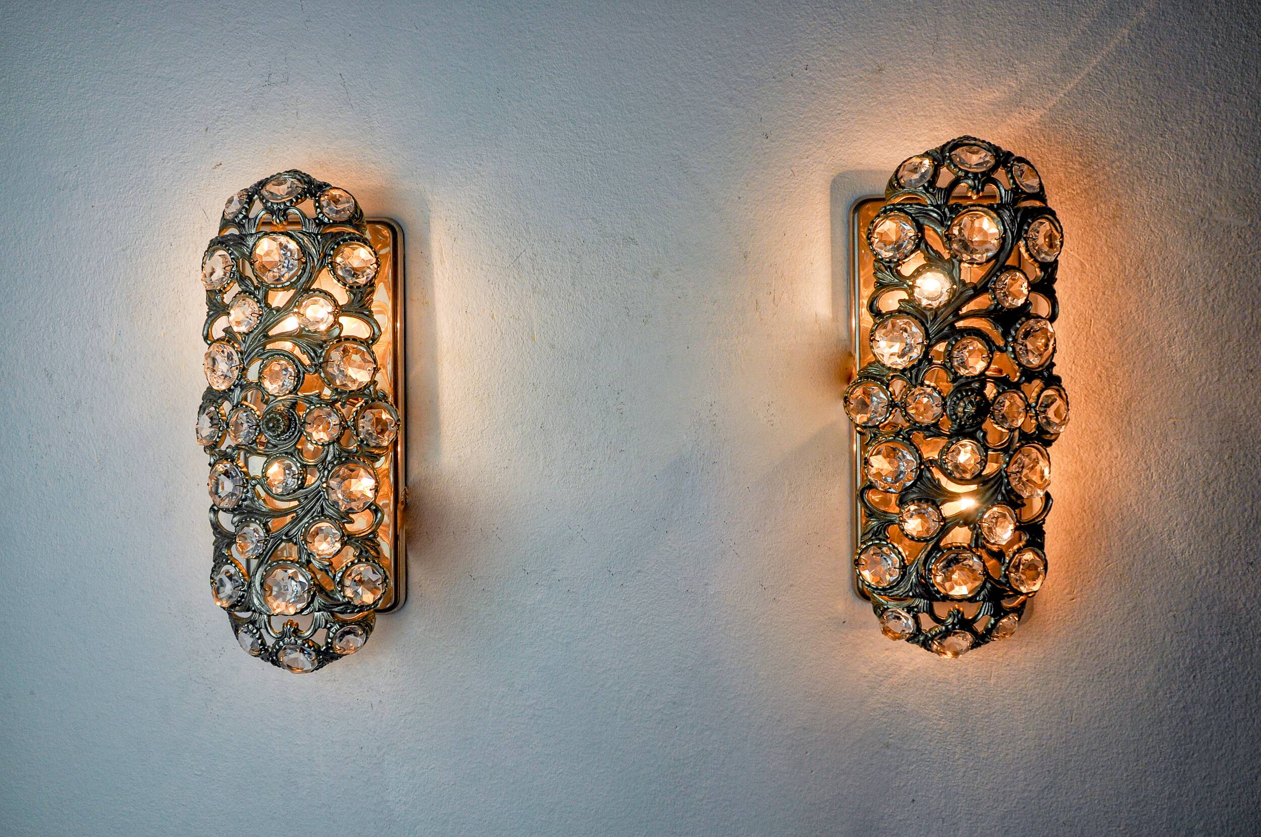 Pair of Palwa wall lights by Ernest Palm, 1960, Spain