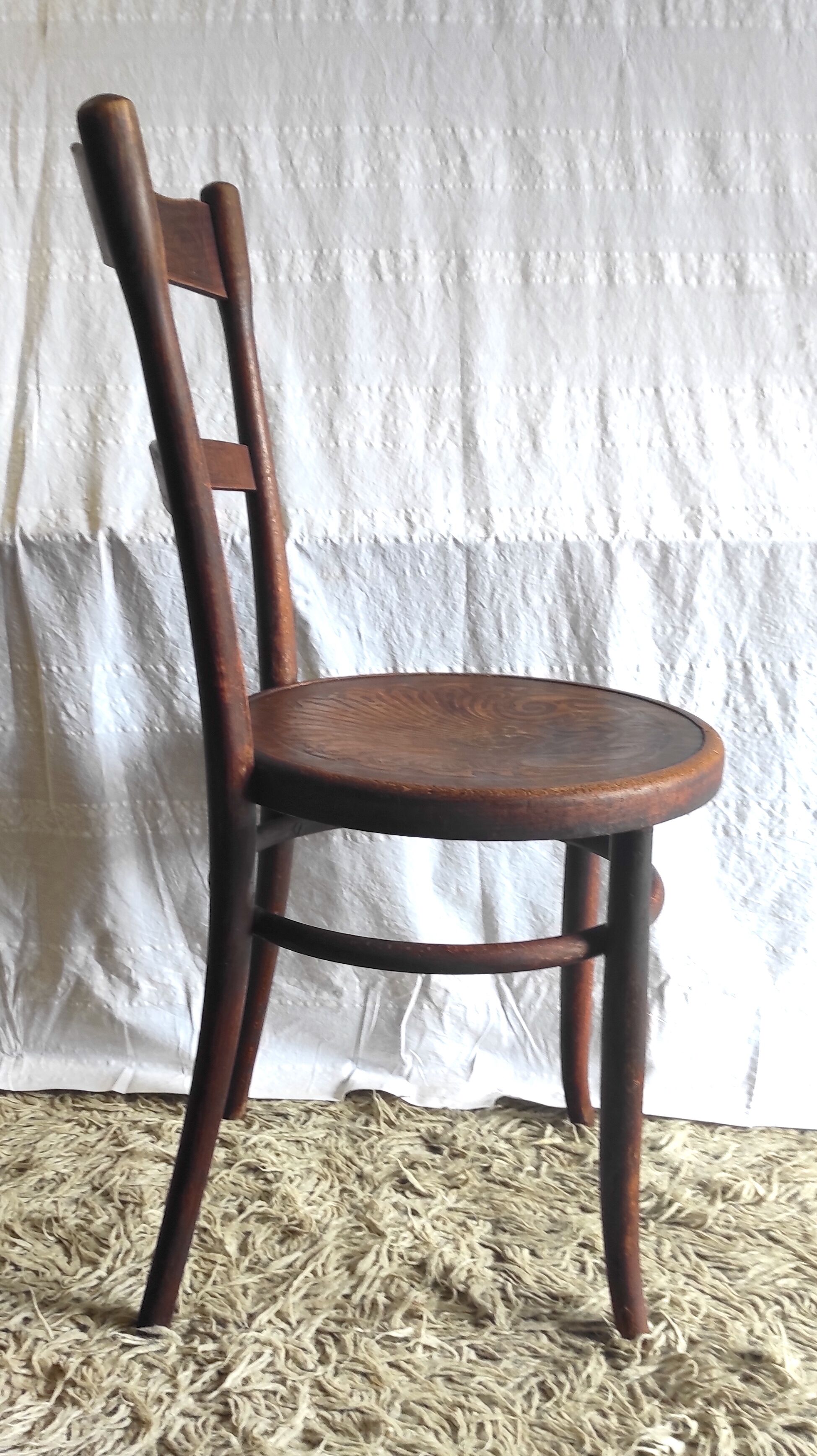 Bistro chair by Fischel in curved wood – early twentieth century