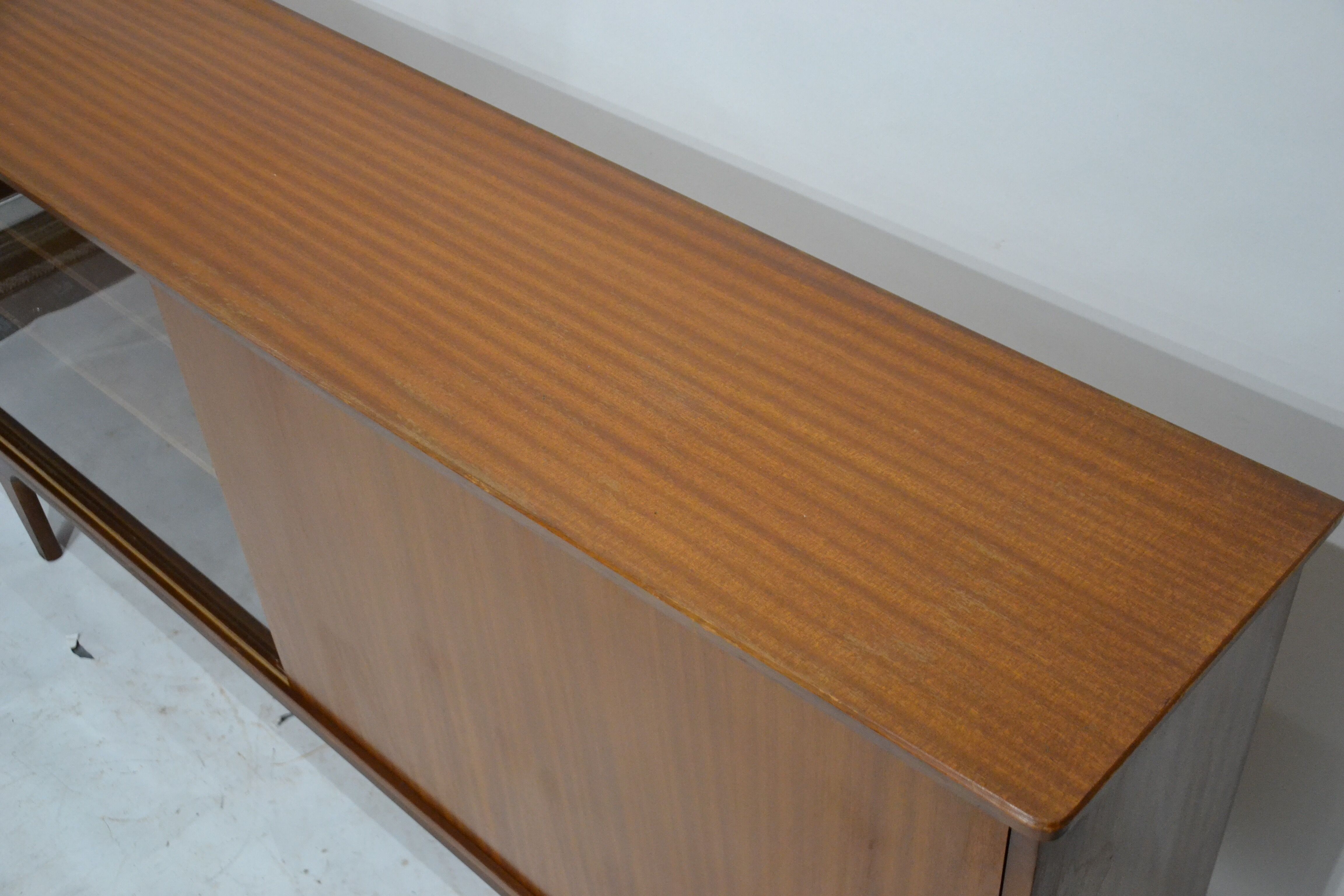 Teak and glass sideboard