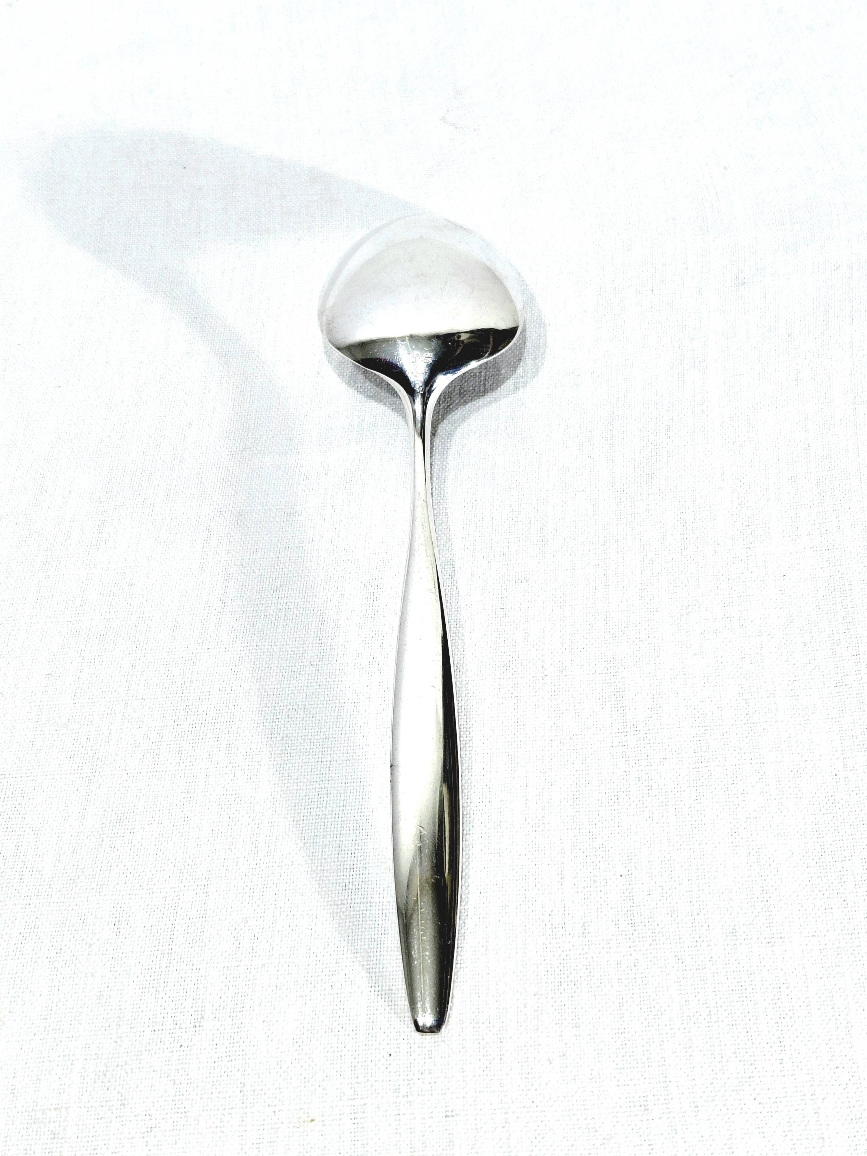 Georg jensen - cypress model - set of 6 table spoons in silver
