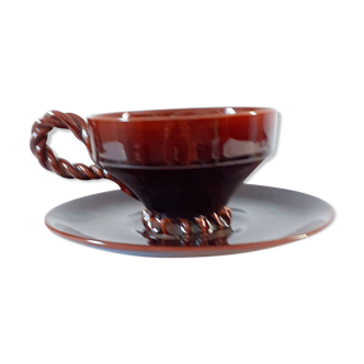 Cup and saucer by Marius Giuge Vallauris