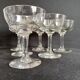 Lot de 6 coupes à champagne, Napoléon III, 1/2 cristal soufflé et taillé