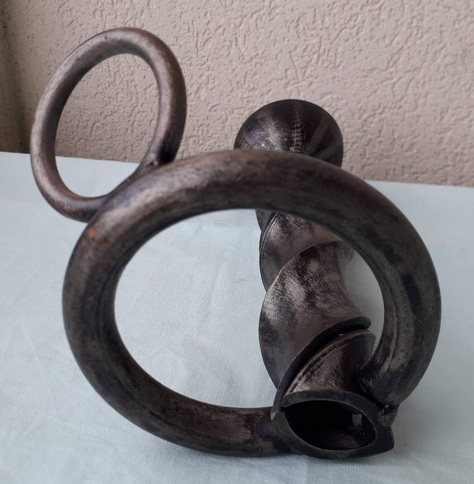 Pair of wrought iron lamp bases