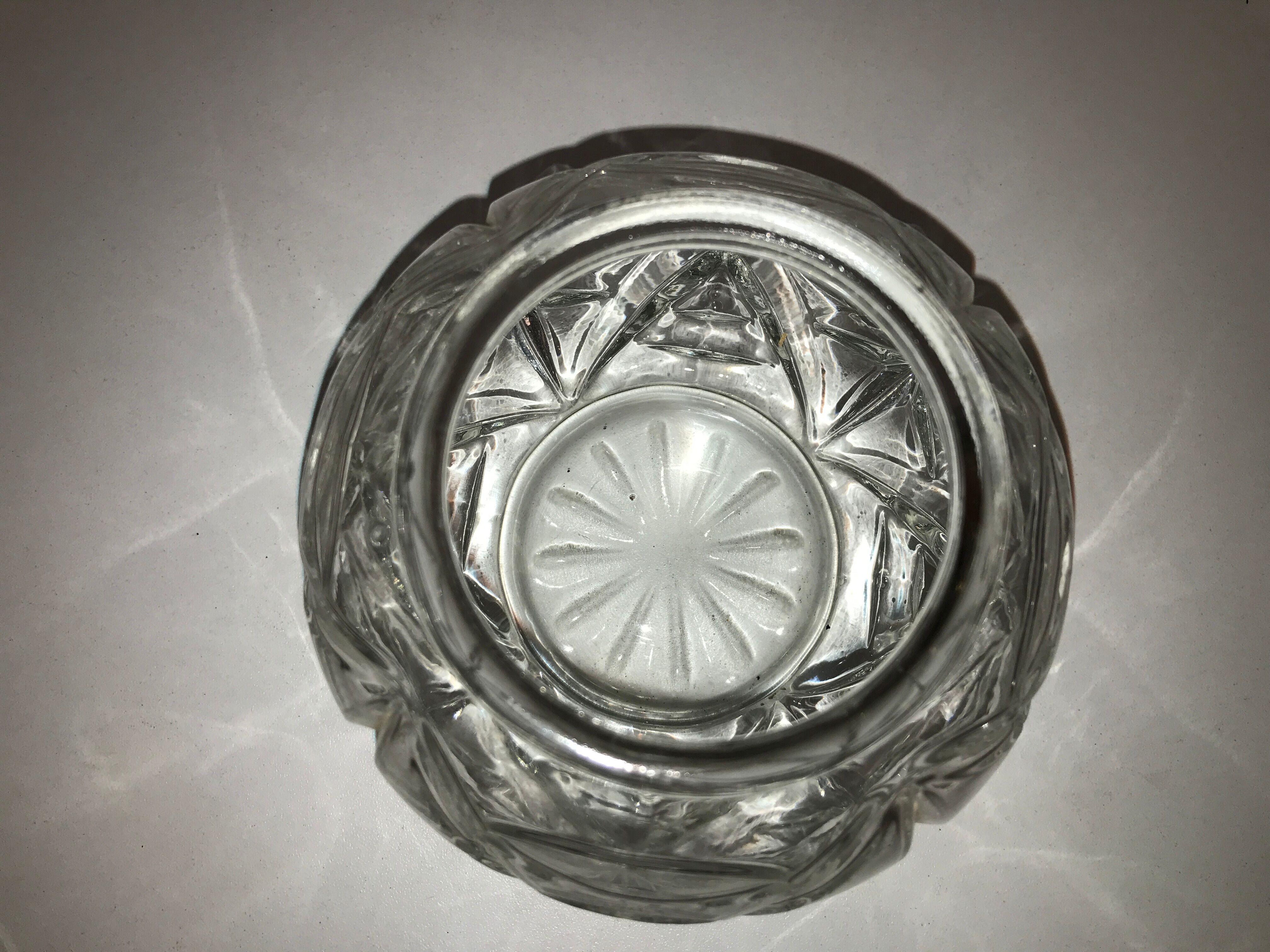 Structured glass sugar and chrome metal lid with built-in pliers