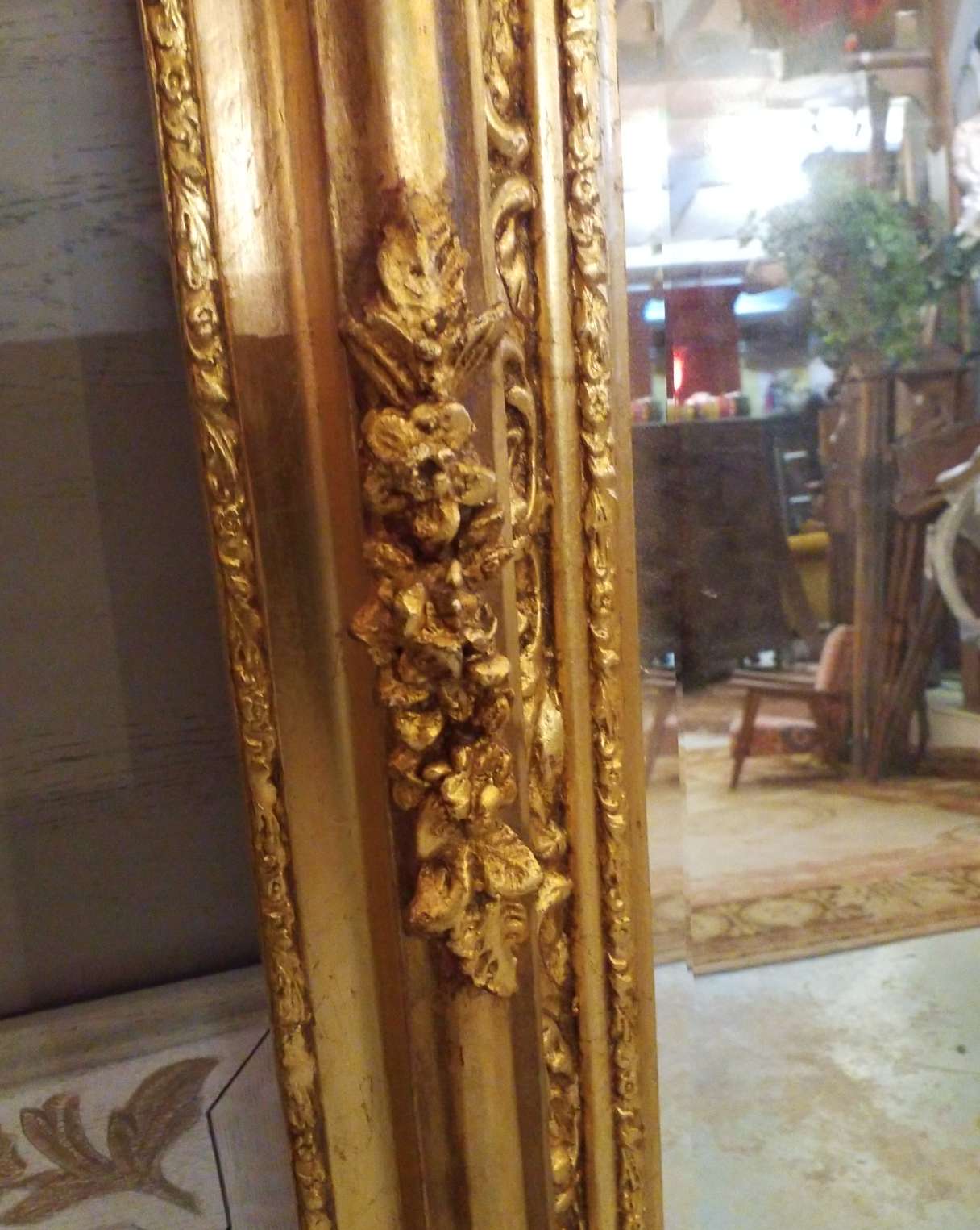 Golden mirror 85x160cm