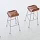 Charlotte Perriand leather bar stools Les Arcs Ski Resort France 1960