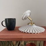 Opaline serrated wall light