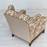 Fauteuil relax danois en tissu années 1950