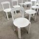 Suite de chaises vintage blanc cassé