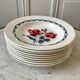 Set of 9 hollow plates Digoin Sarreguemines model "Cannes"