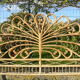 Peacock double rattan headboard