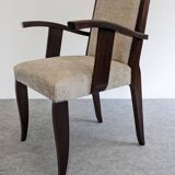 Pair of modernist mahogany bridge chairs from the 40s/50s