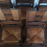 Set of 6 Art Deco oak chairs