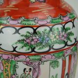 Porcelain vase with polychrome decoration - mid-20th century