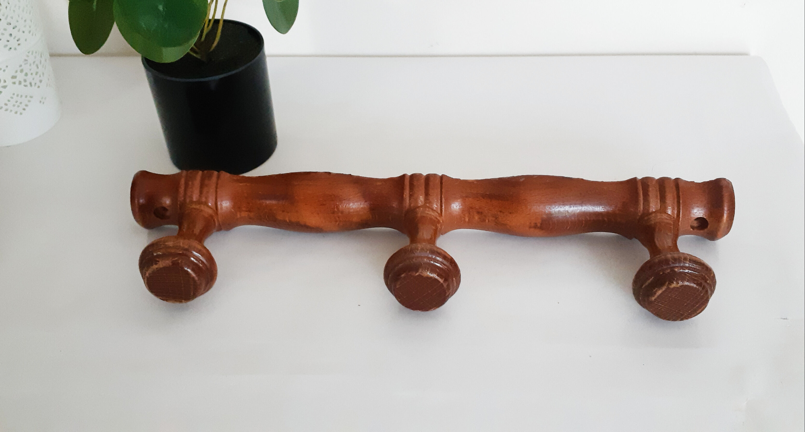 Wooden coat rack