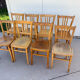 Set of 8 vintage bistro chairs
