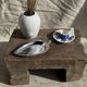 Vintage blue and white hand-held egg cup Poland D13