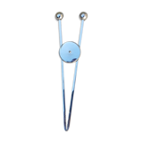 Modernist sugar pinch chrome metal