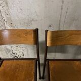 Pair of Mullca school chairs