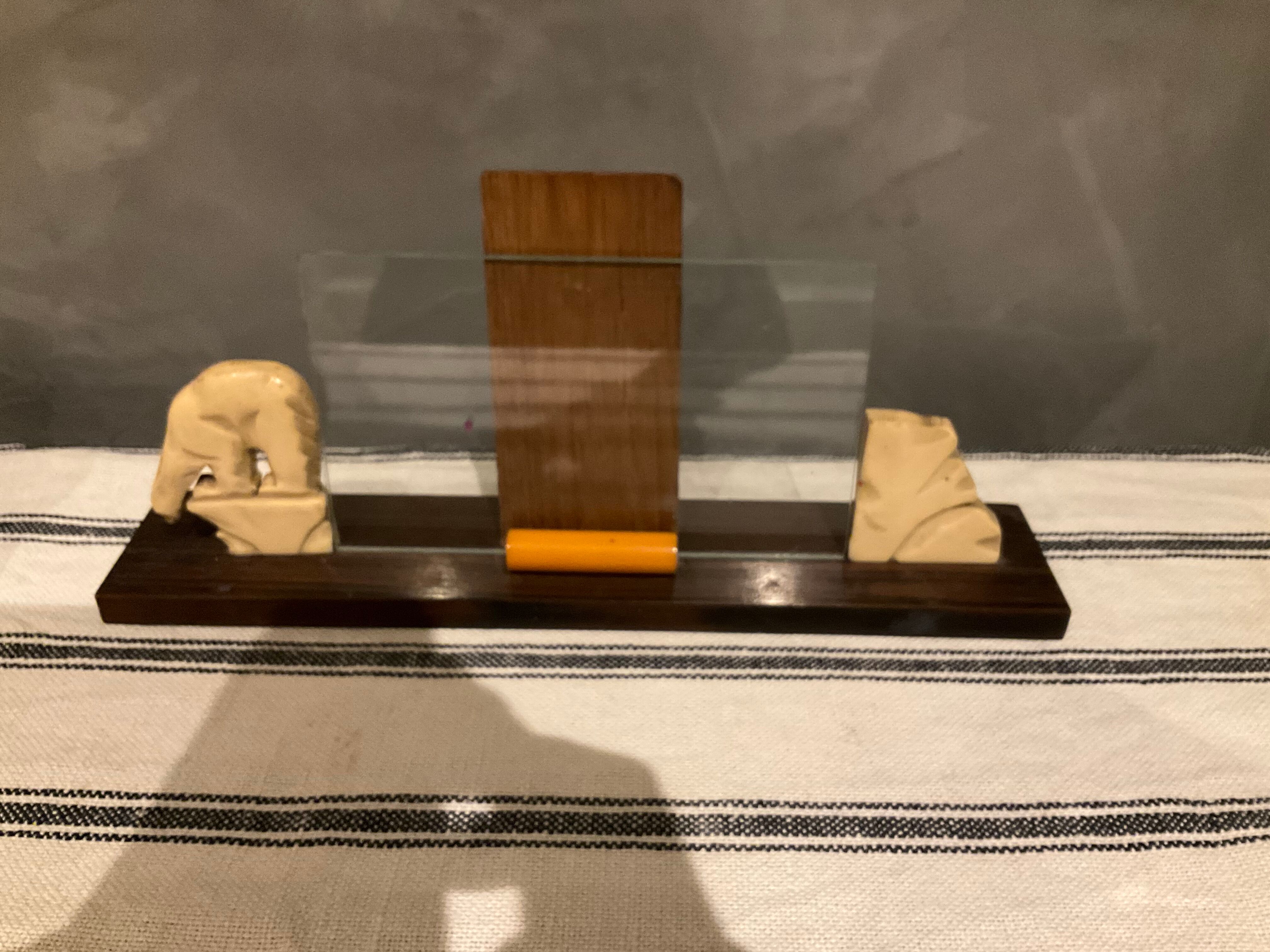 Bear and wood photo frame