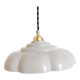 Suspension abat jour vintage gris perle