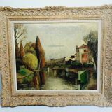 L Neillot - Oil on canvas “The Seine at Meudon”