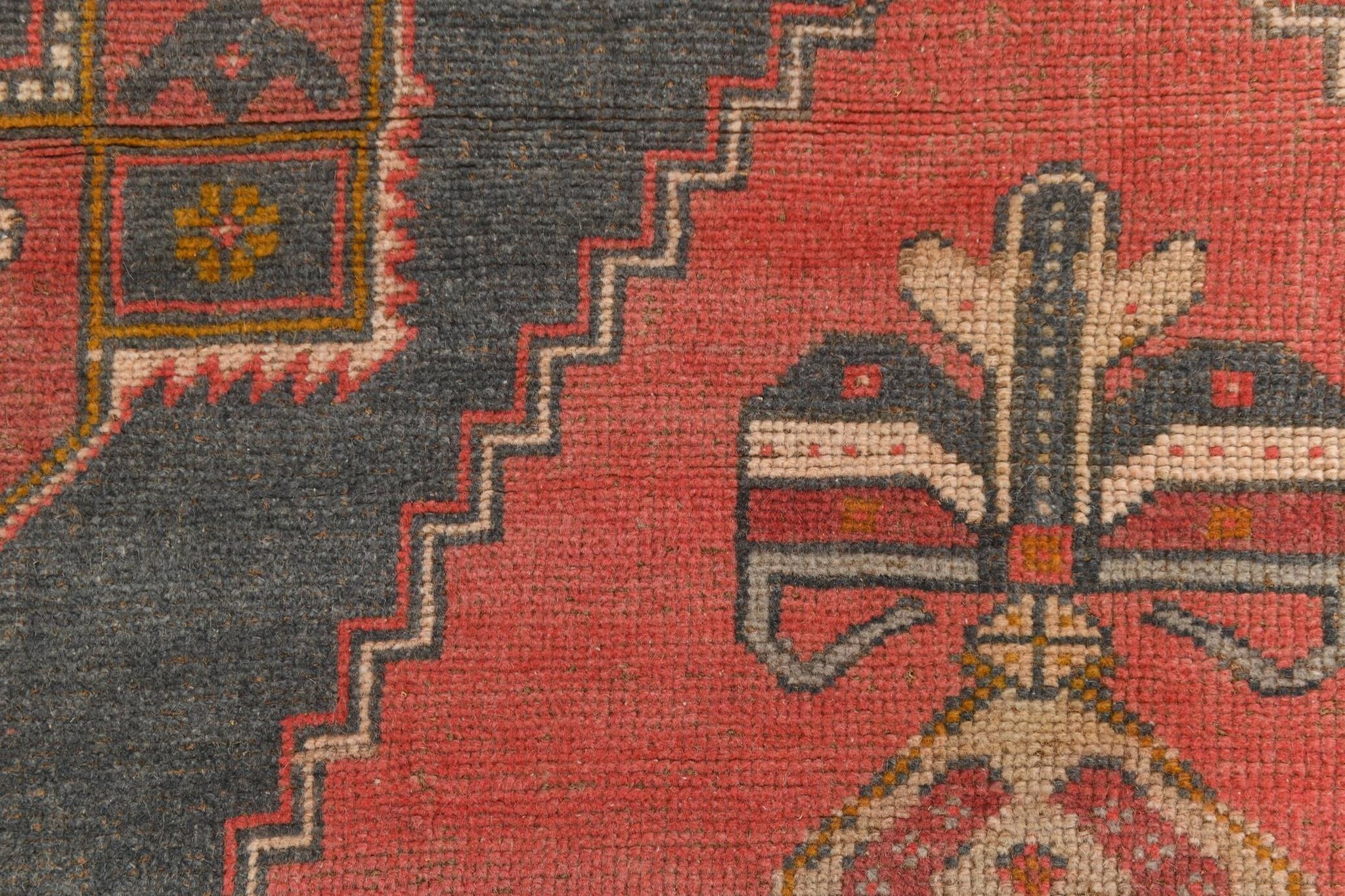 4x7 Navy Blue & Red Vintage Persian Rug, 136x224Cm