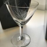 Set of 5 engraved wine glasses star model 50s