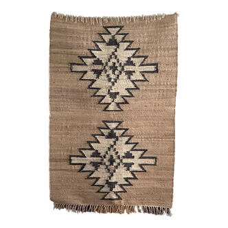 4x6 ft - handwoven kilim rug,home decor,floor,area,living,traditional indian hemp\cotton rug\carpet.