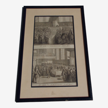 Antique print The Last Supper of the Anabaptists Bernard Picart