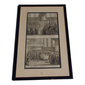 Antique print The Last Supper of the Anabaptists Bernard Picart