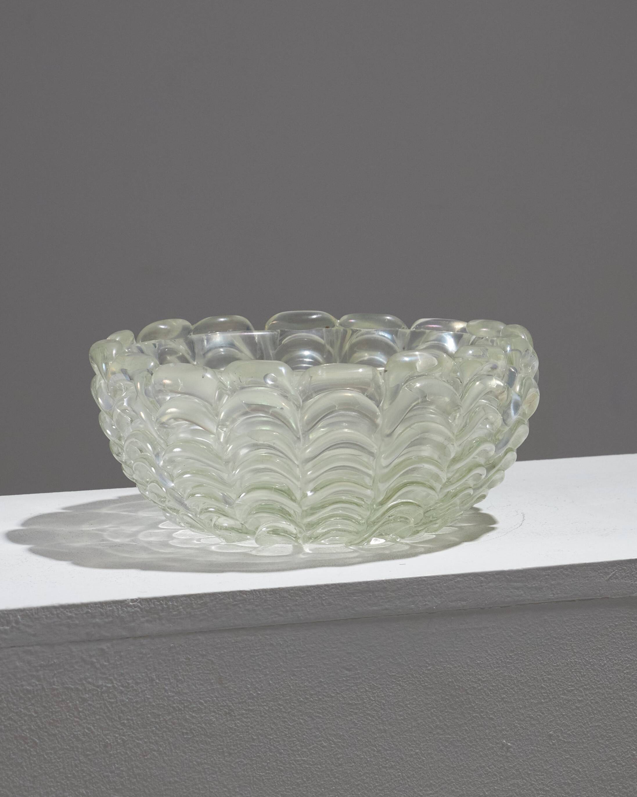 Iridescent Murano glass bowl, 1940s