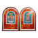 Pair of stained glass windows