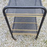 Rolling service bar of the 50s in rigitulle and brass