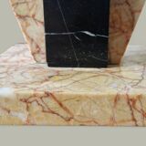 Sculptural lamp in marble and chrome - Modernist Art Deco style