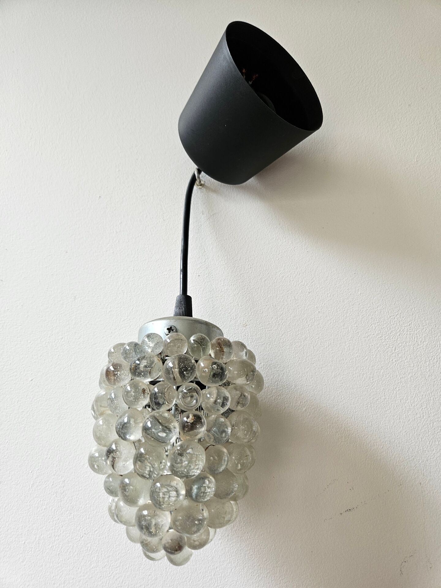 Suspension design en verre vintage
