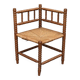 Vintage turned oak corner side chair, 1930s