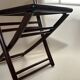 Set de quatre chaises pliantes en bois et cannage