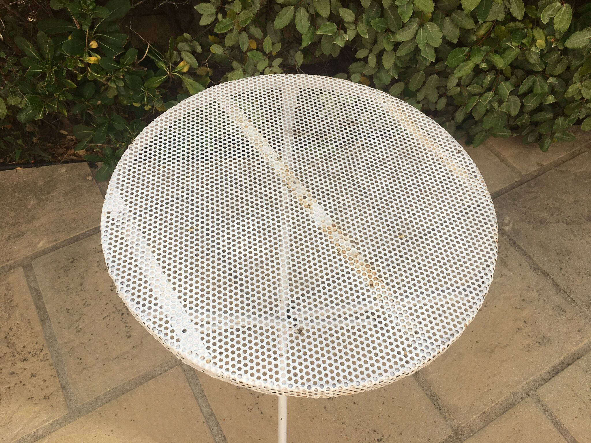 Iron tripod side table wrought iron