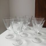 set of 6 stemmed glasses