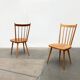 Mid-century wooden chair set in the style of Arno Lambrecht, 1950s.