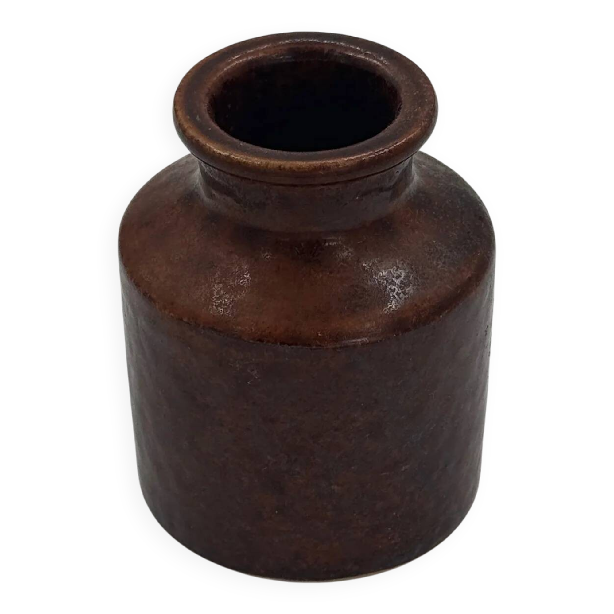Vase bouteille vintage en grès