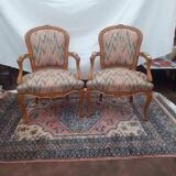 Louis XI style cabriolet armchair