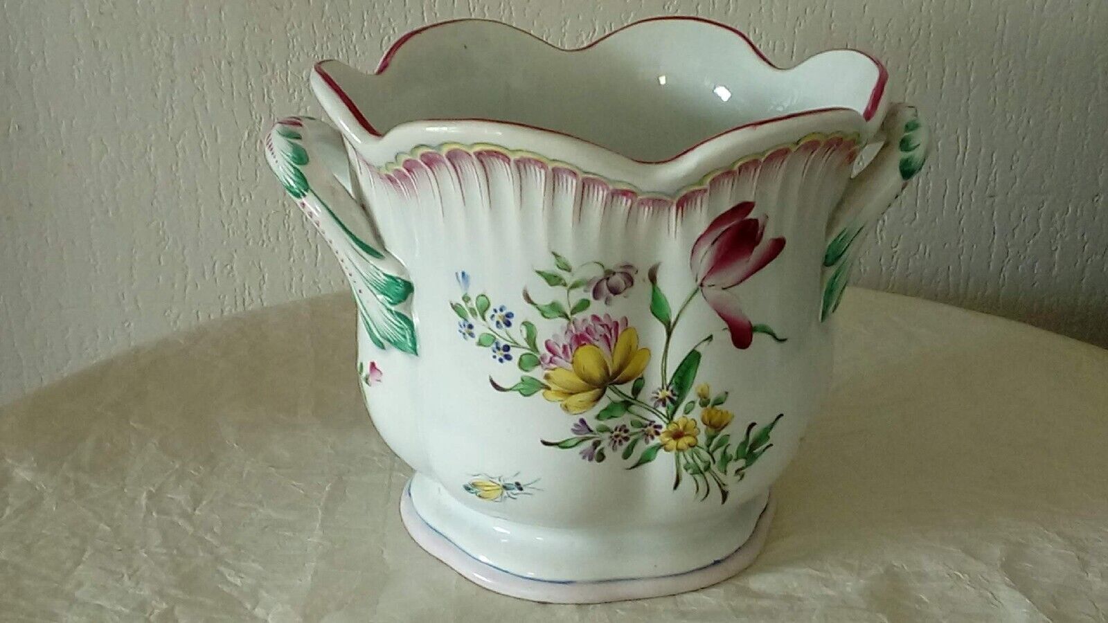 Luneville earthenware plant pot