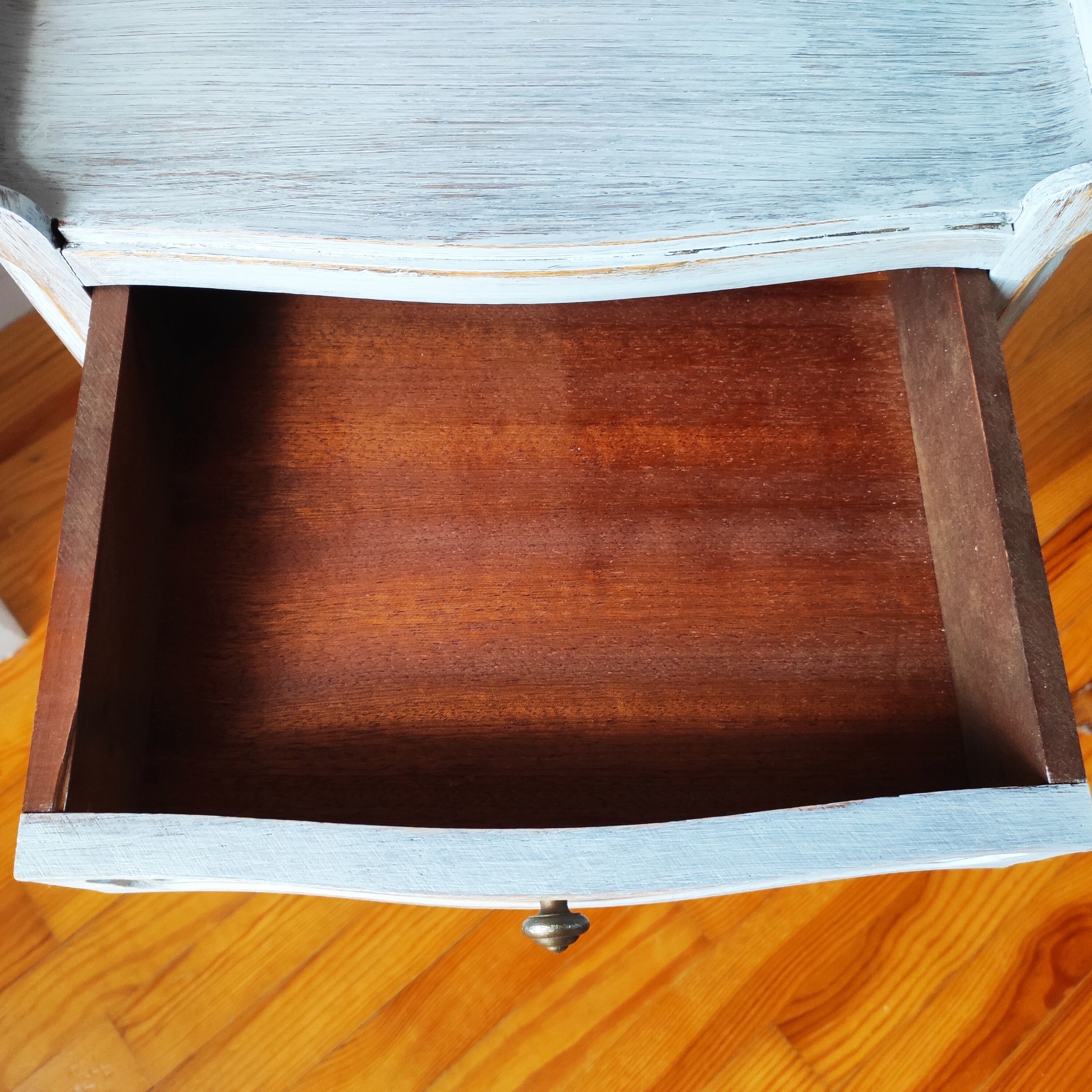 Pair of weathered bedside tables