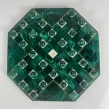 Jeu de solitaire en malachite de forme octogonale, 1950/70