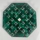 Octagonal malachite solitaire game, 1950/70